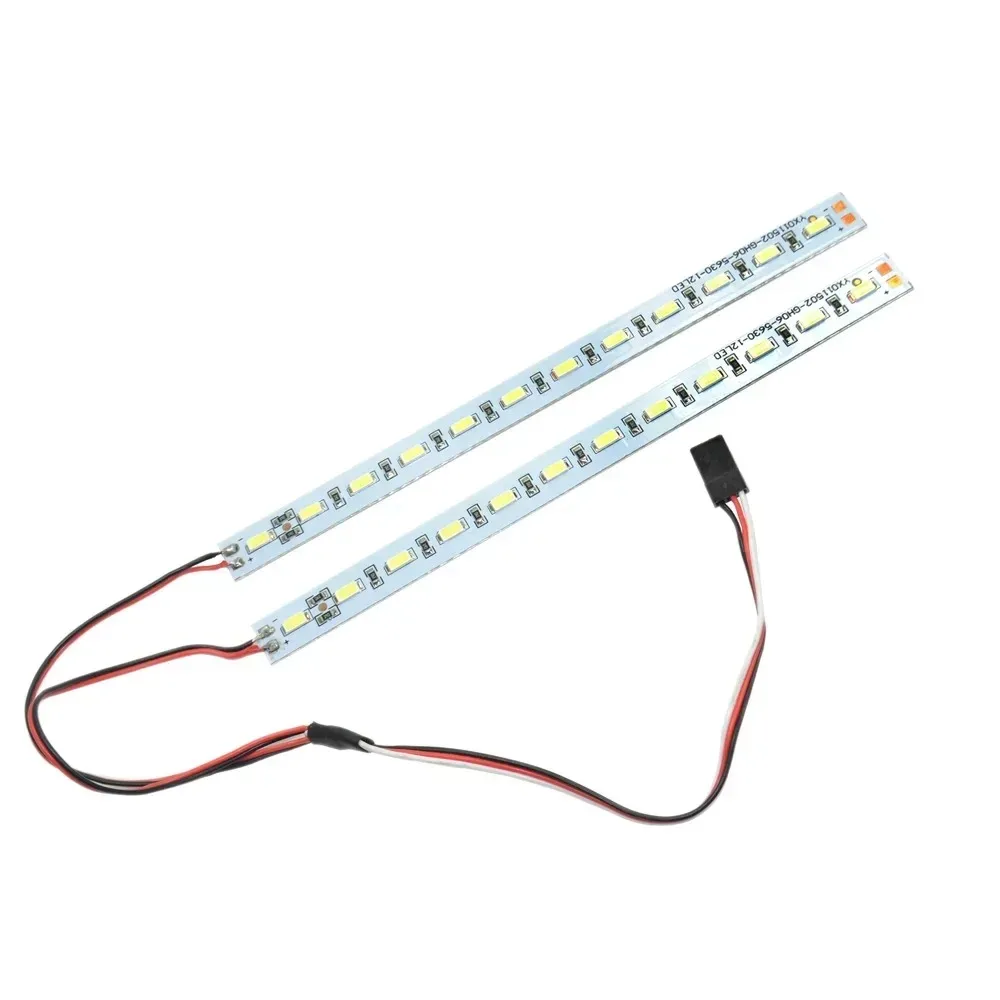24 LEDs Chassis Light Aluminum RC LED Strip Compatible with 1/10 1/8 HSP HPI Redcat Traxxas RC Car Crawler Buggy Upgrades Parts