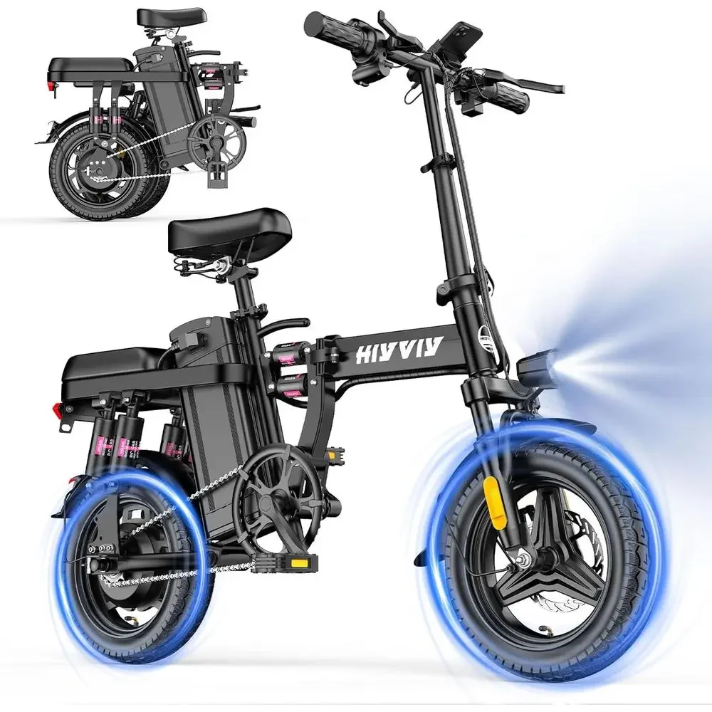 

Adults 25 MPH Electric Bike, 48V 480Wh, PAS, 11-Level Suspension, 14 Tires for Teens