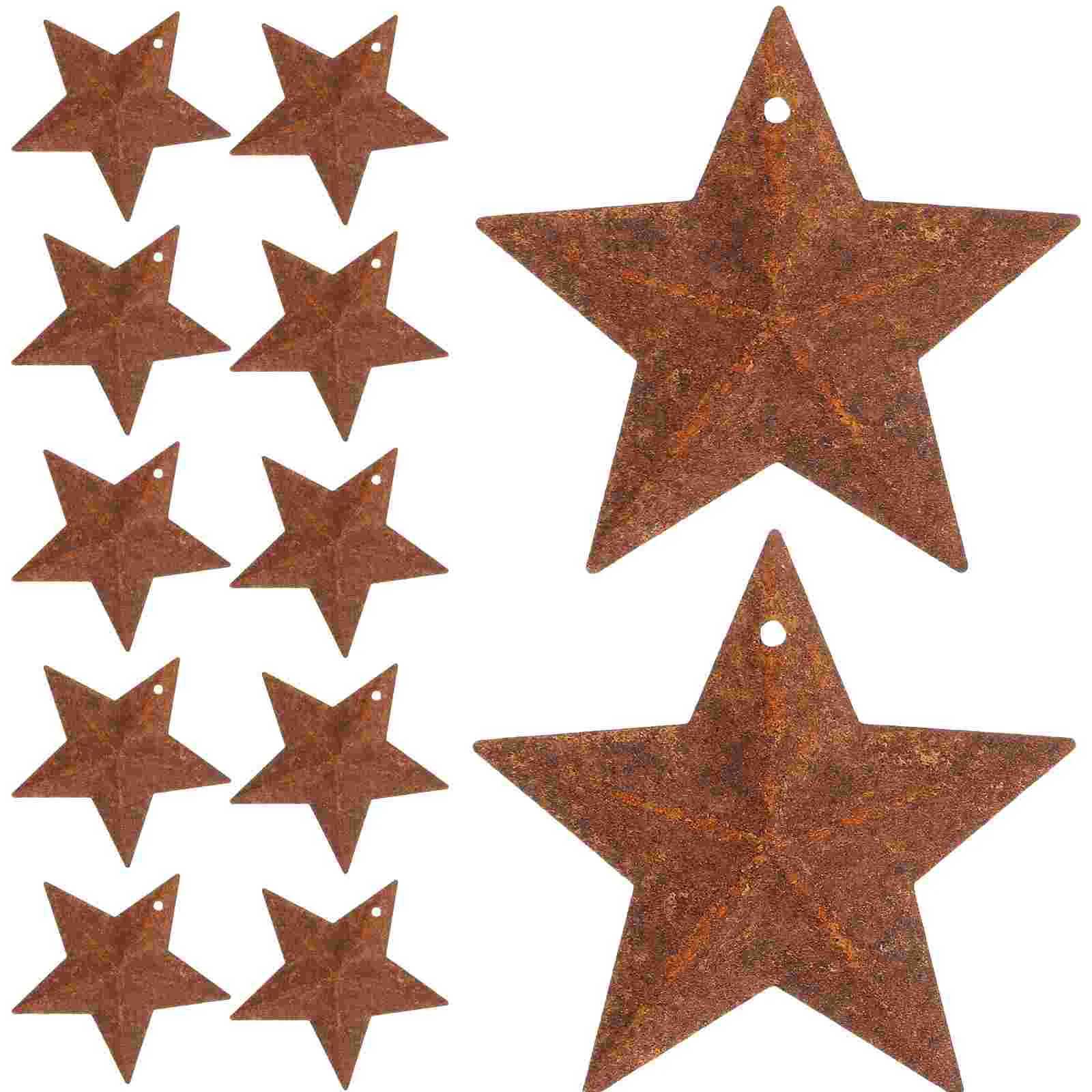 

50 Pcs Metal Stars for Crafts Mini DIY Pendant Making Accessory Iron Rusty Hanging Pendants