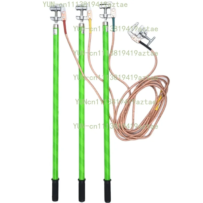10KV Soft Copper High Voltage Grounding Wire With Ground Rod For Power Station Distribution Room