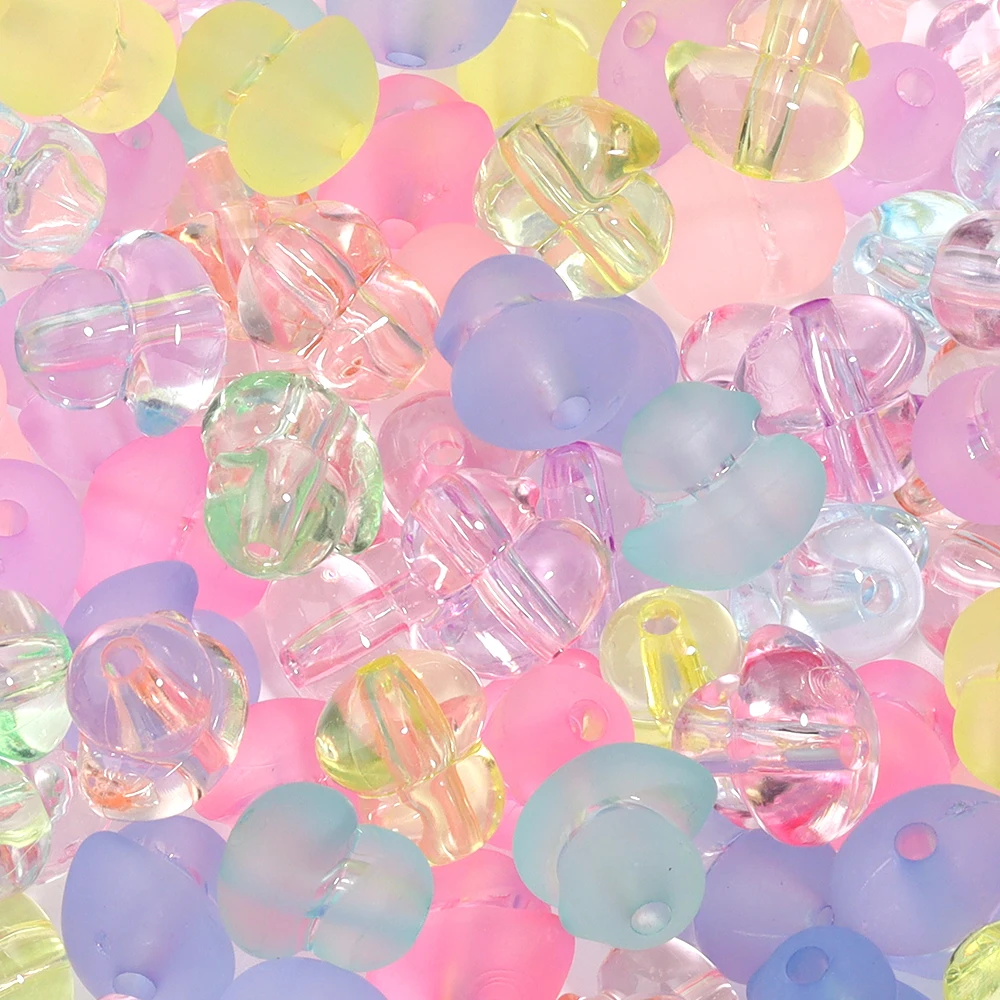 50 قطعة 14x15 مللي متر لطيف بطة الاكريليك الخرز الملونة الكرتون الحيوان فضفاض الخرز لصنع المجوهرات عقد دي اي واي أساور اكسسوارات