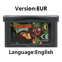 GBA 32-Bit-Videospielkassette Konsolenkarte Mario Donkey Kong Wario Serie Golf Tennis Party Superstar Saga für GBA