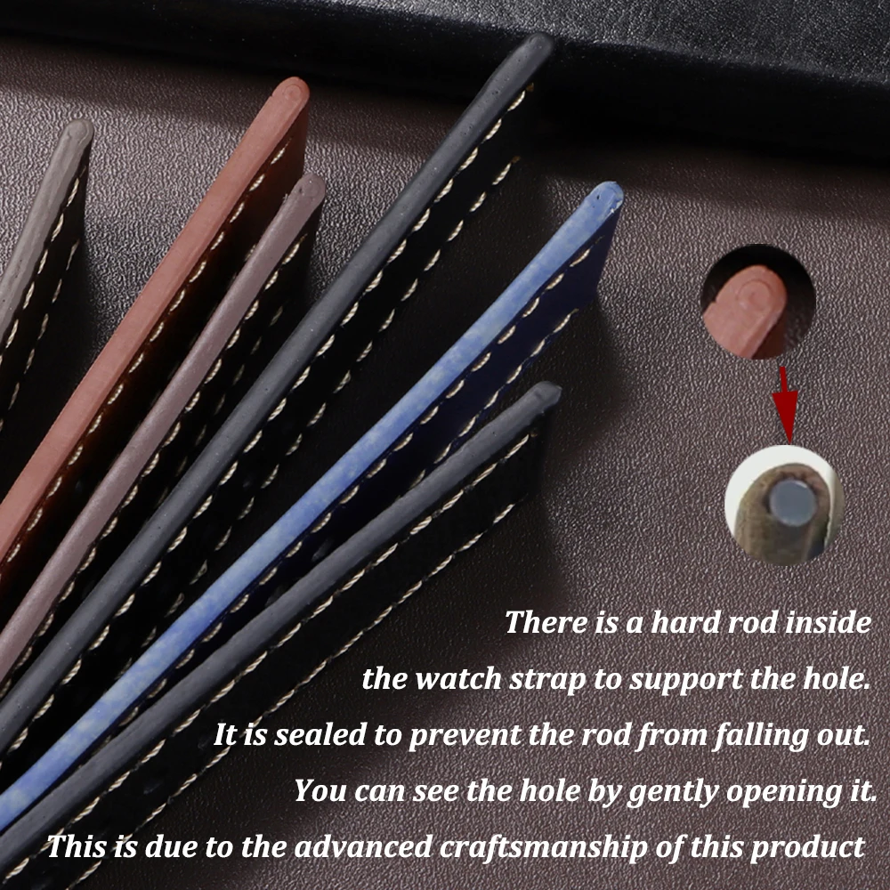 الرجعية الجلود حزام ساعة اليد 20 مللي متر 22 مللي متر 24 مللي متر ل بانيراي PAM حزام ليتشي نمط استبدال حزام الساعات ساعات يد اكسسوارات