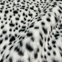 1x1.6m Black and White Leopard Pattern Imitation Fur Plush Fabric For Sewing Coat Scarf Bags Shoes Toys Diy Faux Fur Fabric