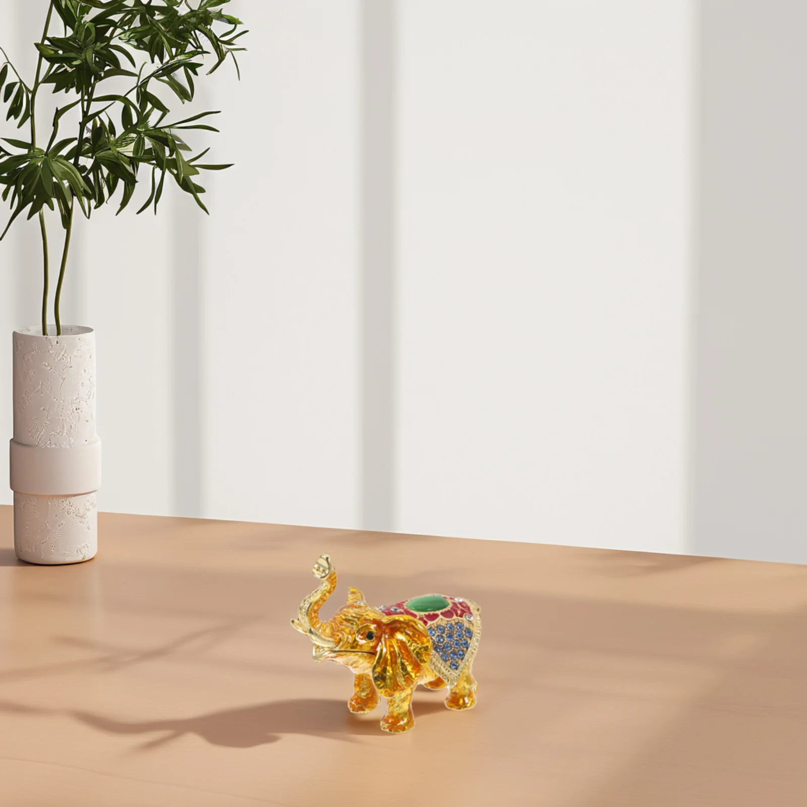 

Роскошная шкатулка для украшений в форме слона, с блестящими стразами, для колец, ожерелий, серег, органайзер для мелочей, металлическая