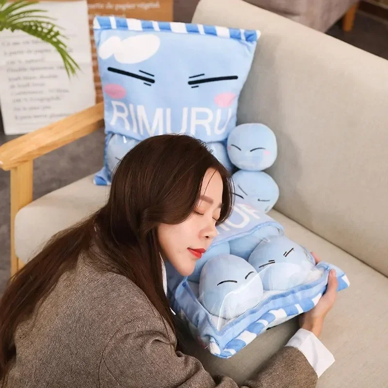 Contains 6 Creative Plush Anime Q-version Stuffed Dolls Pillows Role-playing Props Children Rooms Home Sofas Decorations