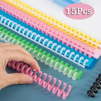 1-15 قطعة المجلدات الحلزونية 30 ثقوب الدوائر حلقة فضفاضة ورقة ورقة كتاب القصاصات ألبوم الموثق دوامة A4 دفتر ملزمة كليب