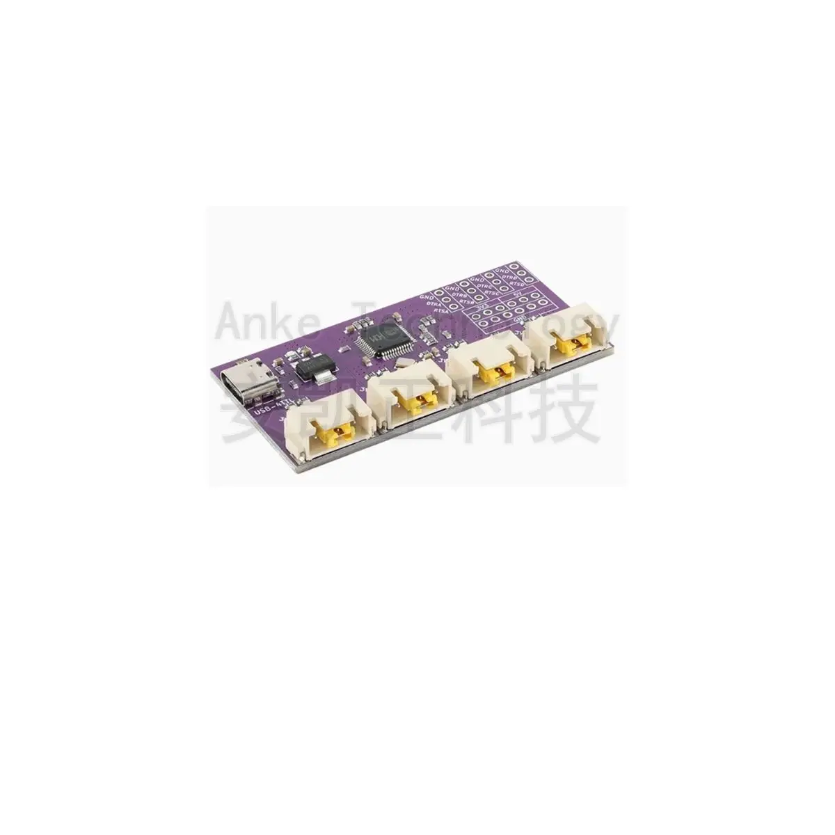 

USB to 4-channel TTL Serial Port, USB Type-C Interface, 6Mbps High-Speed CH344 Chip Communication Conversion Module