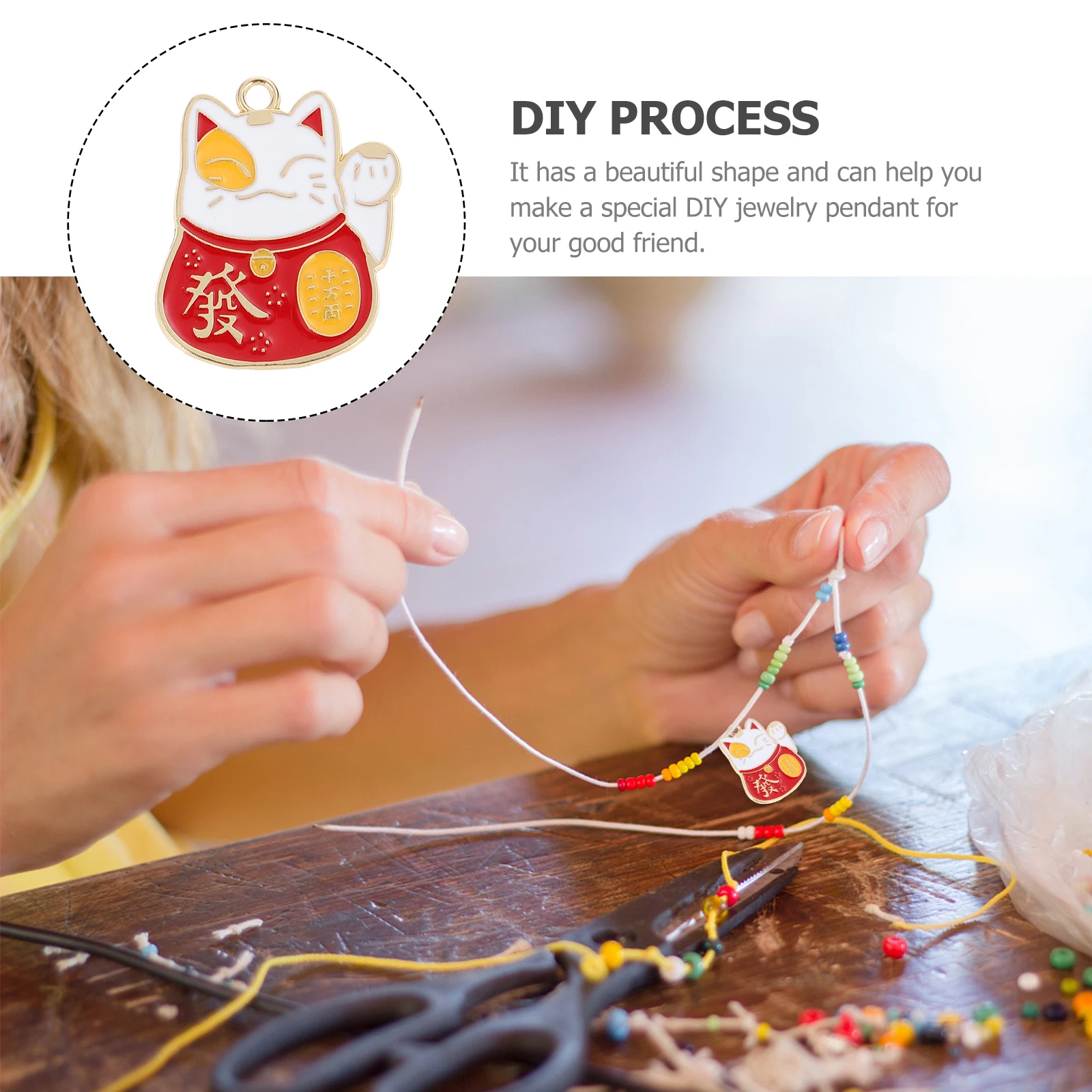 

20pcs Key Cat Charms Hollow Jewelry Accessories Fob Pendant DIY Kit Kawaii Alloy Animal Cat Of The Luck Charms Lucky Decor