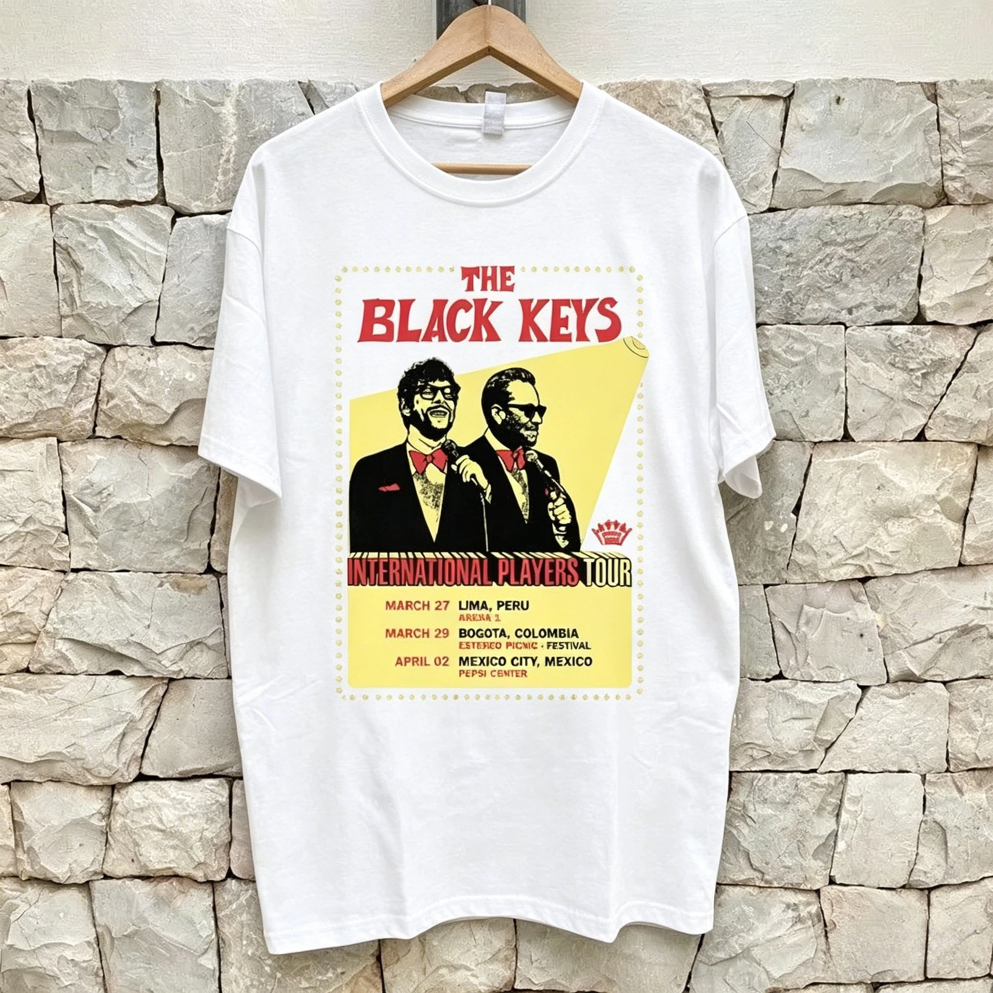 Unisex Cotton Graphic Tee Latin America The Black Keys Band Full T-Shirt Music Lovers Fashion Streetwear Casual Wear