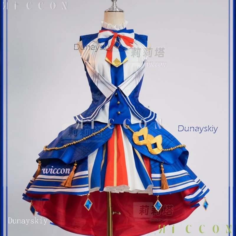 

Event disfraz women Anime Pripara Falulu Cosplay Costume Blue White Flowers Lolita Skirt Girl disguise