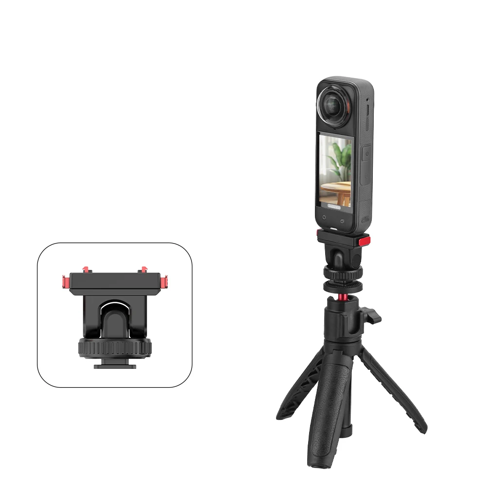 ملحقات التصوير الفوتوغرافي Flymile X5 لكاميرا Insta360 X5 البانورامية حقيبة صغيرة/قاعدة محول/غطاء العدسة/فيلم مقسى/حامل ثلاثي القوائم