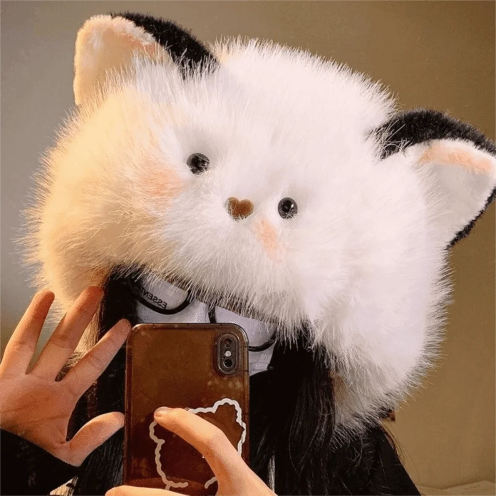 หมวกบัคเก็ตขนเฟอร์หนานุ่มสำหรับฤดูหนาว ป้องกันหู อุ่นสบาย สำหรับผู้หญิง