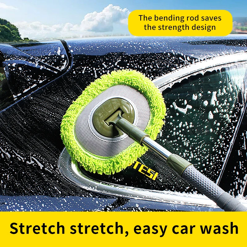 

Car wash mop Mobile duster retractable scrub Chenille cleaning tool