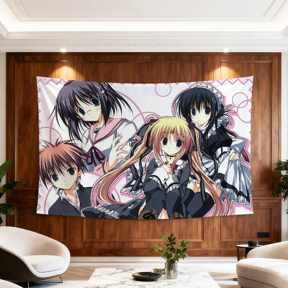 Kawaii Moe Drop Flag Anime Zimmer Wohnheim Y2k Candy Party Hogar Nachttisch Wohnzimmer Wandbehang Mädchen Korie Deko Riko Banner Geschenk – Detail 8