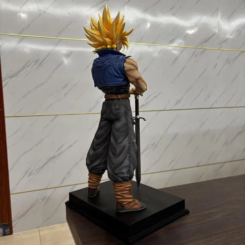 Jt 스태츄 드래곤볼 인피니트 Z 워리어 GK 2% 트랭크스 애니메이션 피규어 53cm 초사이어인 액션 피규어 컬렉션 대형 모드 장난감 선물
