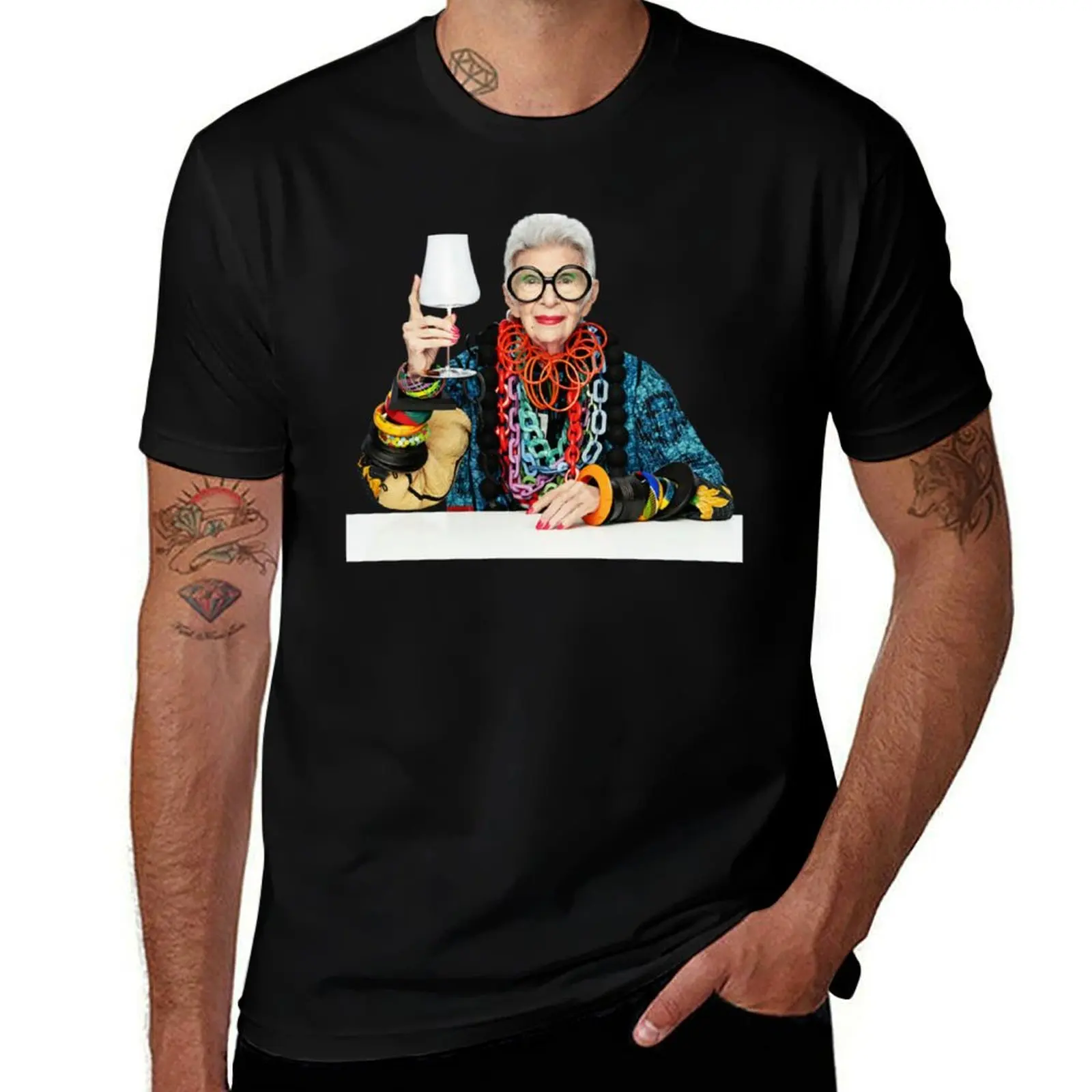 Iris Apfel Fotomodell T-Shirt shirts graphic Short sleeve tee mens vintage t shirts