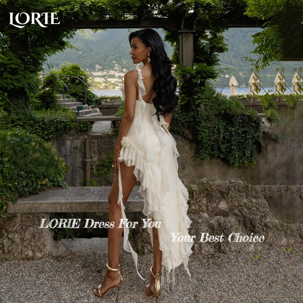 LORIE Vintage Short Wedding Dress Ruffle Pleats Backless Sexy Sweetheart Corset Mini Bridal Gown Princess Bride Gowns Customized