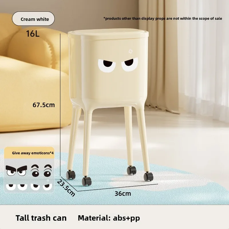 Large Capacity Trash Can Kitchen Lid Wheels Hands Free Press Open Trash Can Kitchen Dustbin Garbage Can Garbage Bin