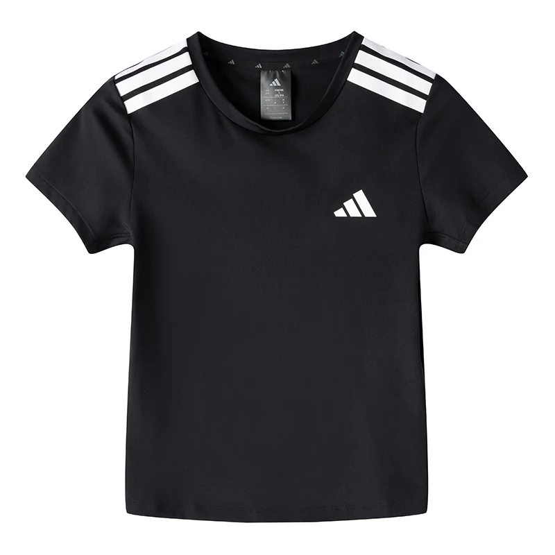 

Женская спортивная повседневная дышащая футболка Adidas с короткими рукавами и круглым вырезом Kc7639