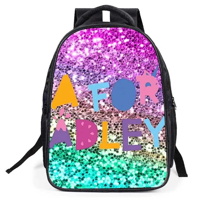 Hip hop jovem afor adley impressão 3d 3 pçs/set estudante sacos de viagem portátil mochila almoço saco lápis caso