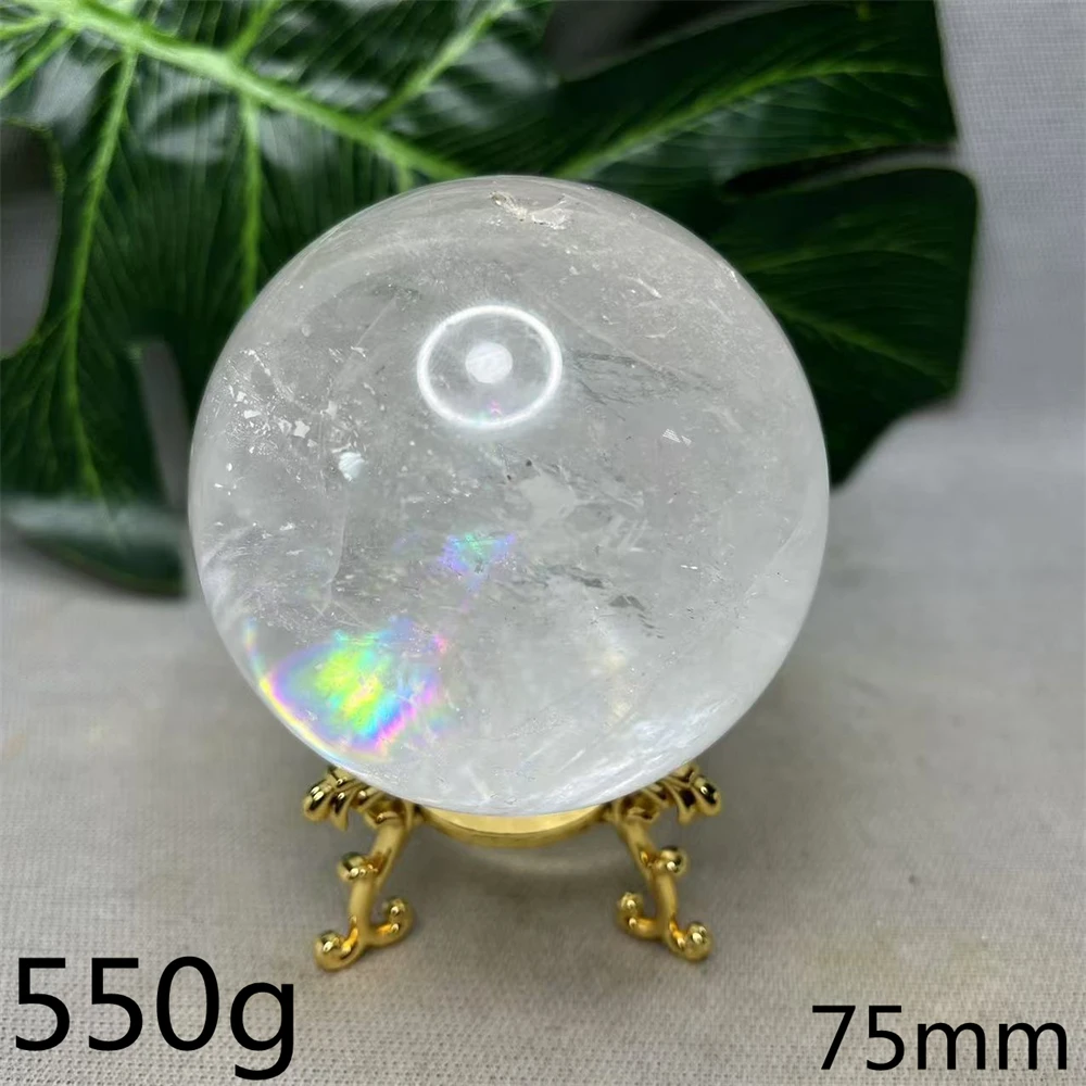 

Gemstone Ball Natural Quartz Rainbow Crystal Home Room Feng Shui Decoration Witchcraft altar Prayer Spiritual Meditation Healing