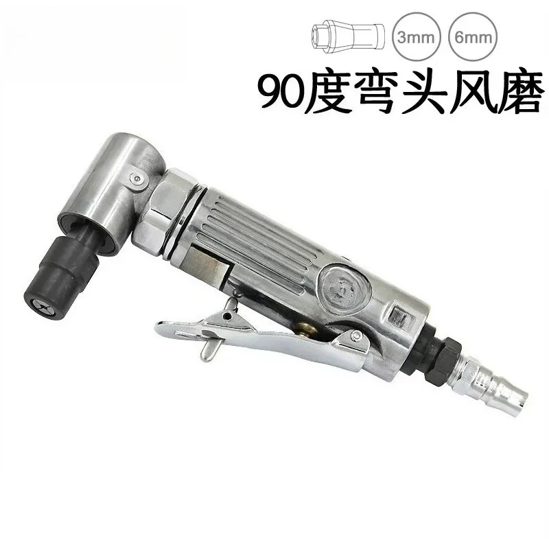 Pneumatic Angle Die Grinder 90 Degree Air Grinder Mini Straight Grinding Head Air Powered Polishing Sander
