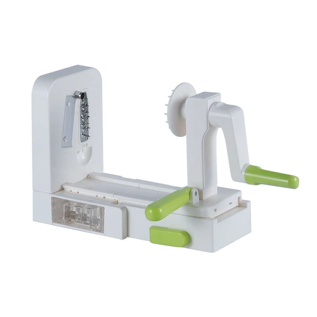 Katlanabilir sebze rende çok fonksiyonlu el makaralı erişte Spiral ev mutfak parçalayıcı değirmeni patates dilimleme