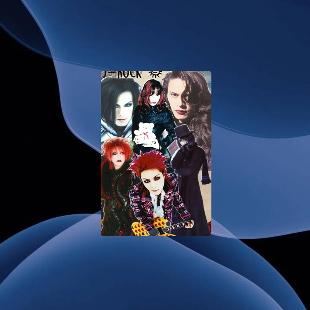 ملصقات Malice Mizer Rock Band، ملصقات كرتونية لبطاقة الائتمان والخصم والبنك وبطاقة شحن الحافلة المترو المقاومة للماء لتزيين ملصق الديكور