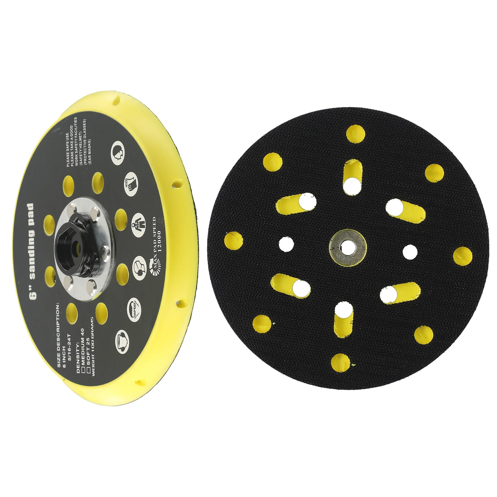 6 Inch 17 Holes Sander Backing Pad Loop And Hook Sanding Disc For BO6030 BO6040 For RO1 ES150 ET2 ES / ETS 150 Sander 150mm