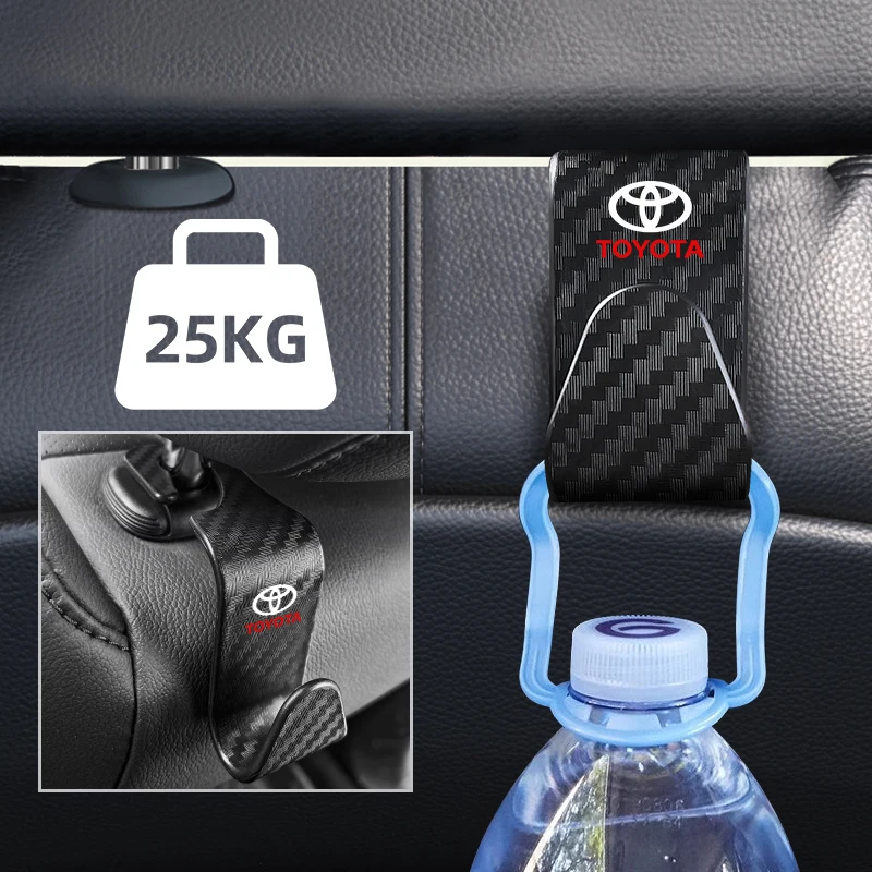 Car Seat Headrest Hook Auto Back Seat Organizer Hanger Storage Holder for Toyota Corolla Camry RAV4 Yaris Hilux Crown TRD prius