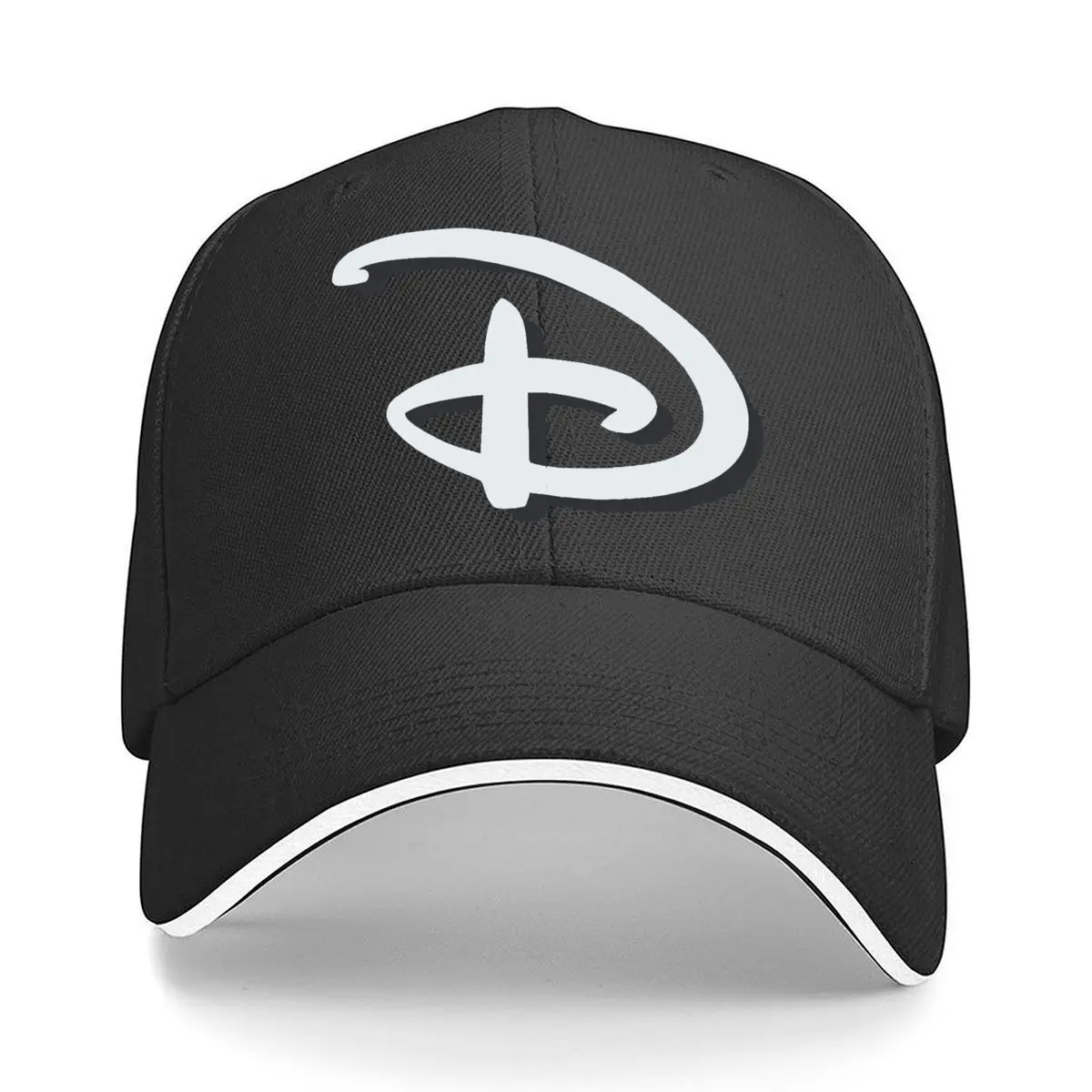 Abstract D Letter Monogram Logo Design Sandwich Baseball Cap