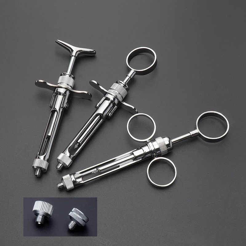 

Dental Surgery Anesthesia Syringe Stainless Steel Aspirating Gun Syringe Dentist Surgical Injection Suction Instrument