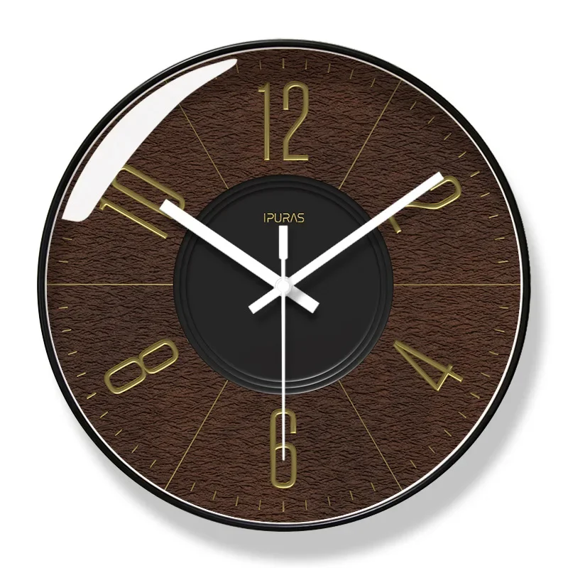 2025 New 10/12/14-inch Retro Silent Creative Wall Clock Living Room Modern Light Luxury Home Decor Fashion Nordic Quartz Clocks