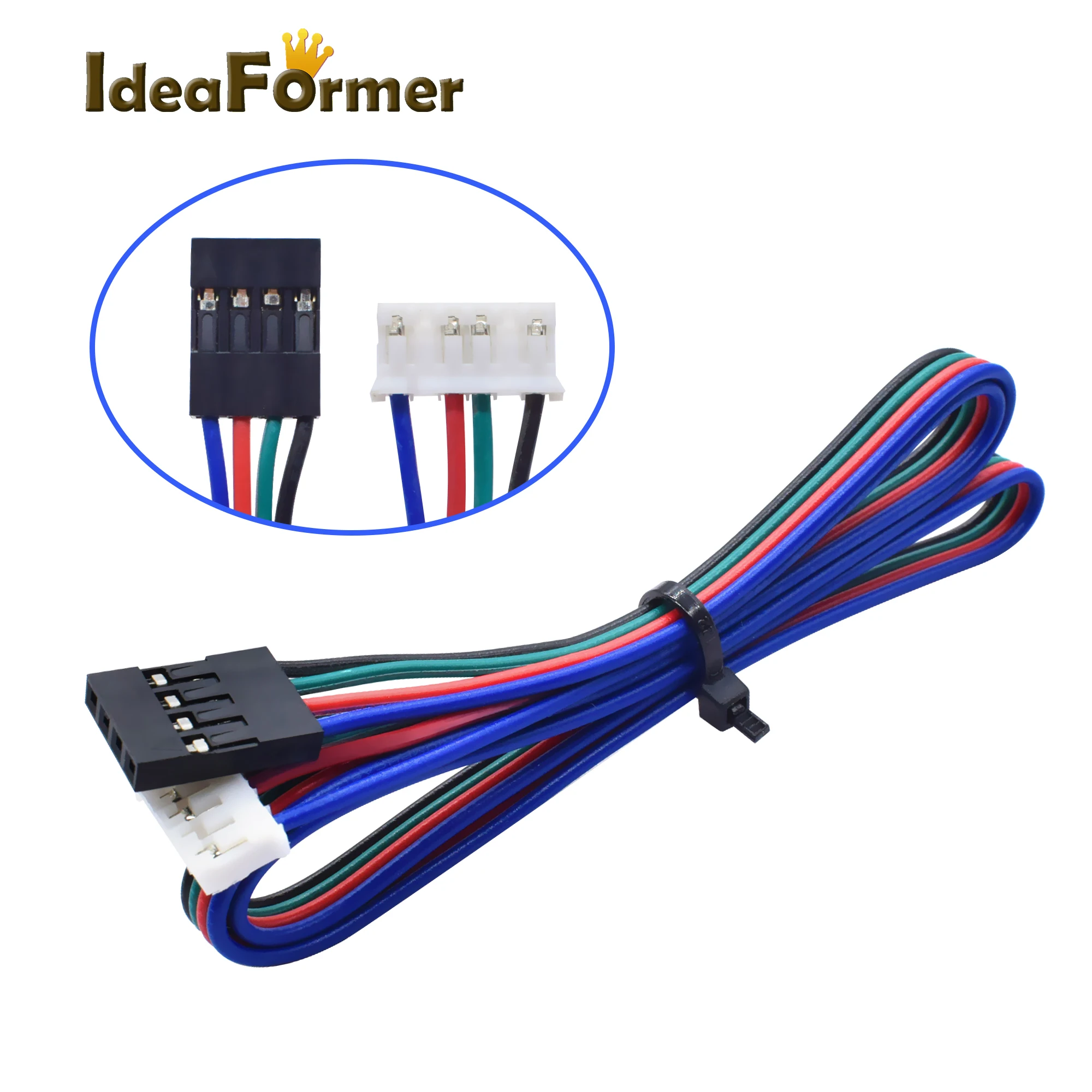 Części do drukarek 3D Kabel silnika krokowego 15cm/20cm/50cm/100cm/150cm HX2.54 4-pinowy na 6-pinowy złącze terminalowe do kabla silnika krokowego — zdjęcie produktu 5