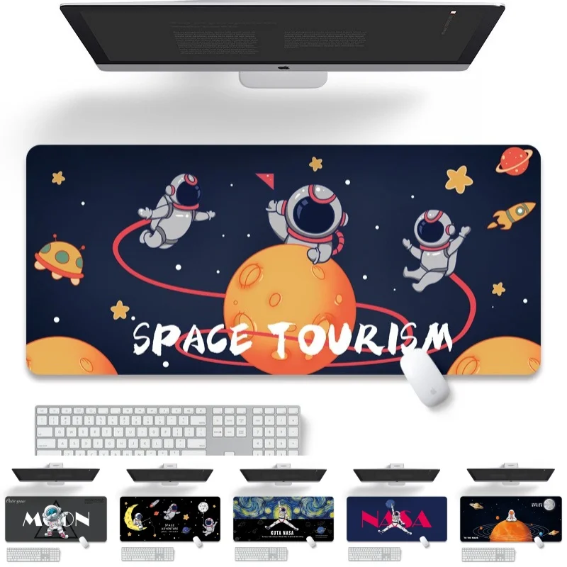 Cartoon Space Astronaut Mouse Pad Soft Office Table Mat Computer Esports Game Mice Cushions Children Bedroom Desktop Decor Pads