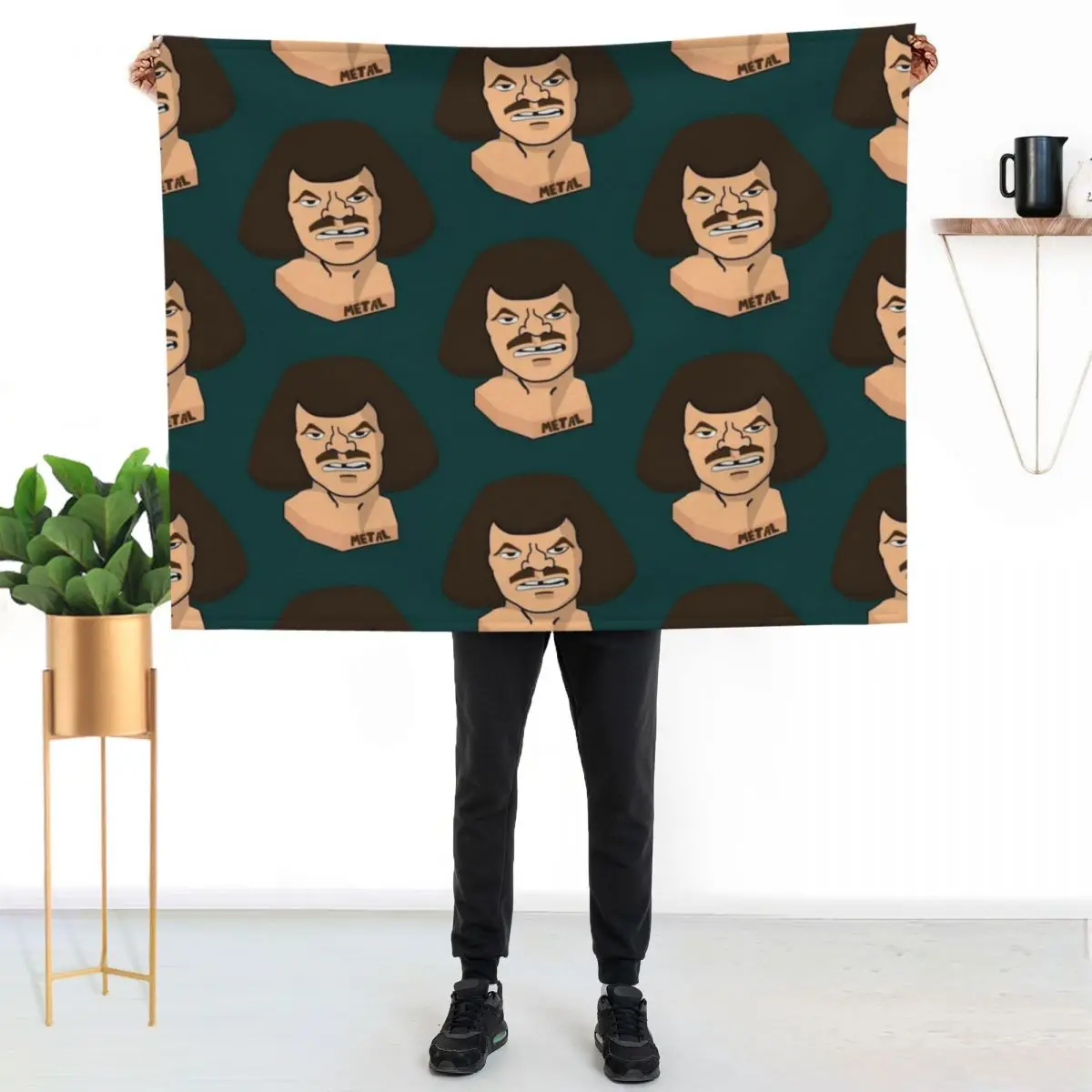 William Murderface Statue Metalocalypse Throw Blanket Bed Moving halloween heavy to sleep funny gift Large Blankets