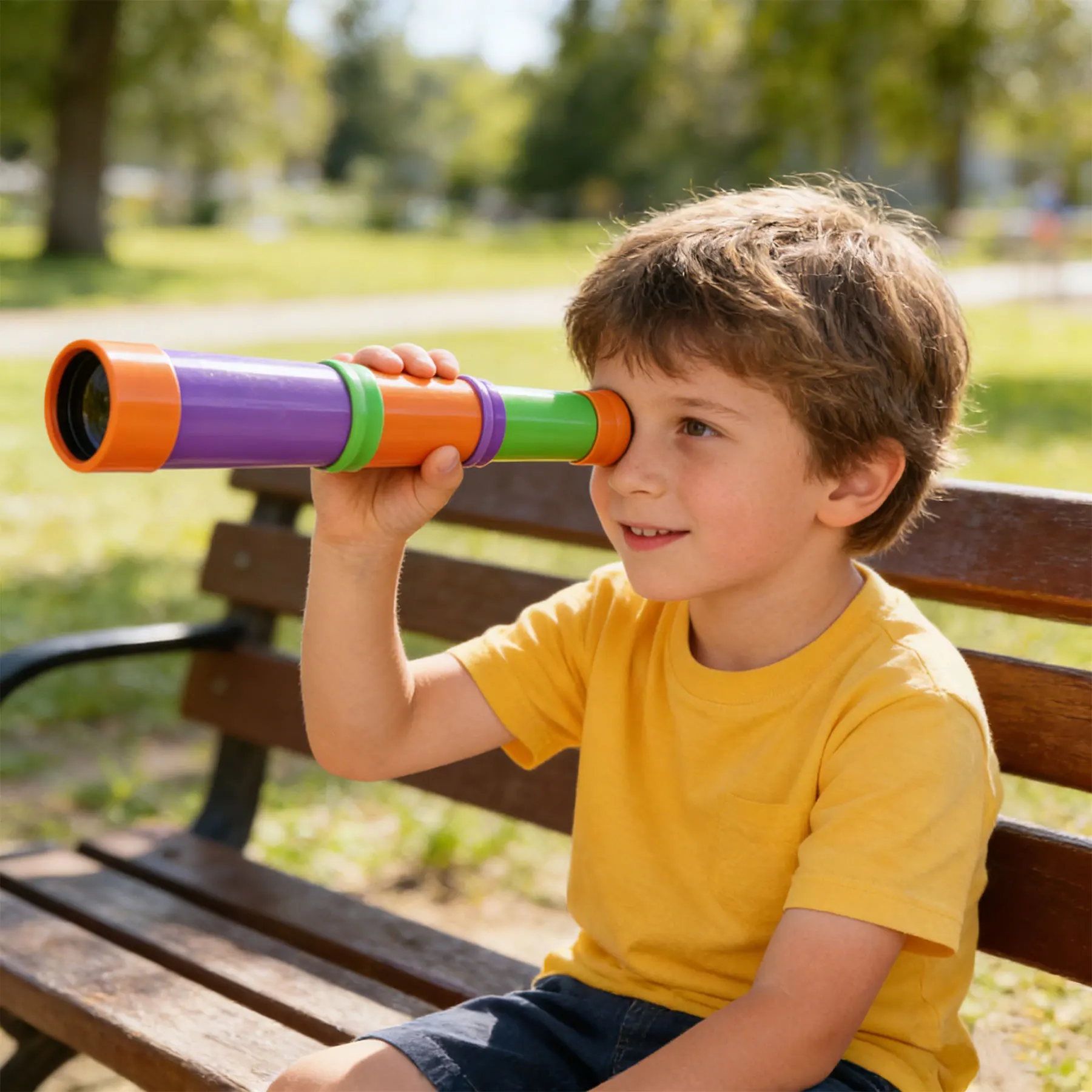 8x Retractable Monocular Telescope,Monoculare For Kids Children Lightweight Portable- Integrated Science And Education Toy