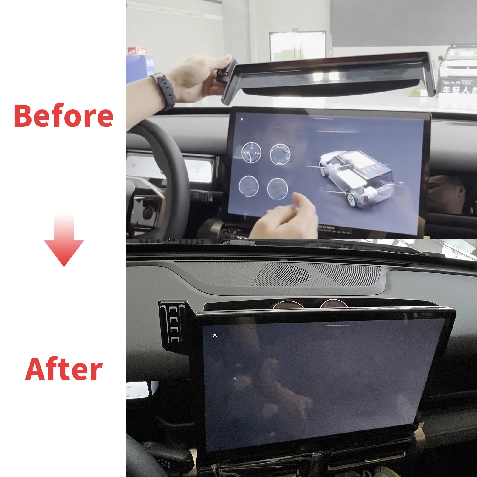 fit for Chery icar 03 Jaecoo 6 J6 EV 2024-2026 Phone Holder, Dashboard Screen Mount Bracket Easy Installation​​ Car accessoires