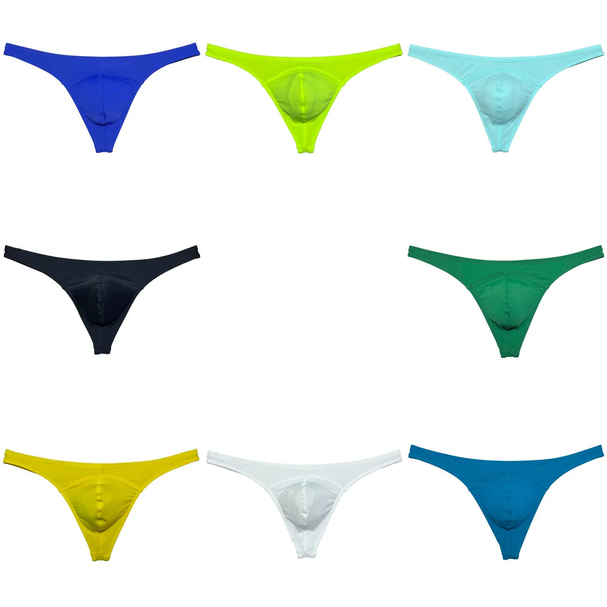 

Men's Silky Solid G-strings Ultra-thin Thongs Sexy Mini Bikini Briefs Elastic Smooth Swimwear Comfortable Soft Underwear Panties