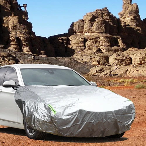 Imagen 2 del producto UXCELL-cubierta de capó delantero para coche, cubierta de capó de 220x160cm, impermeable, para exterior, 210D con cinta reflectante