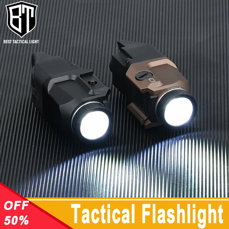 

WADSN Metal Mini Tactical Flashlight 800lumens Hight Power White Strobe Light Dual Function Switch Hunting Weapon Scout Lamp