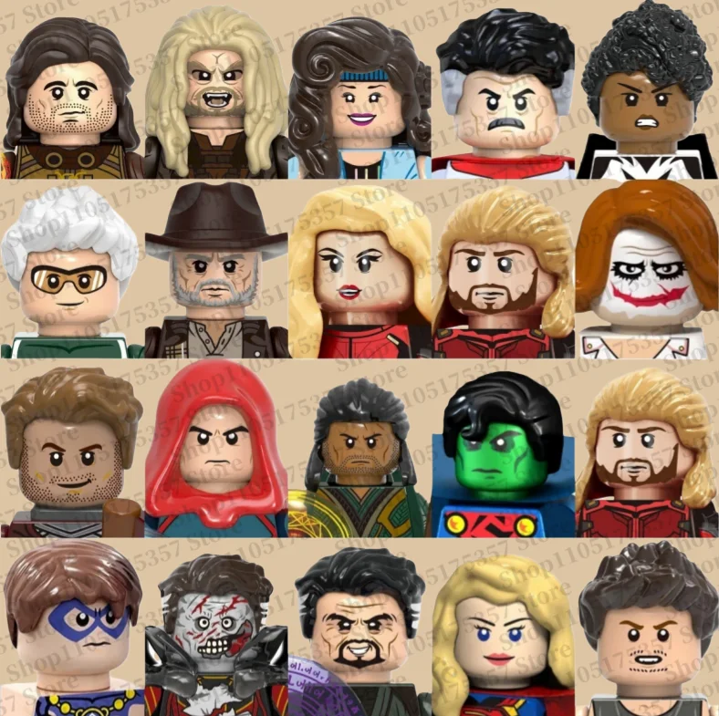 

Children's humanoid doll toys Disney hero character building blocks mini DIY brick block toys educational games festival gifts