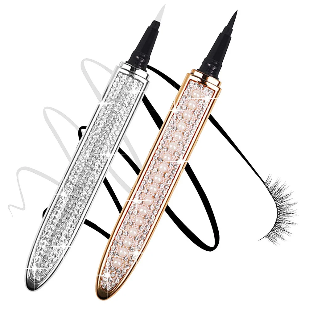 

2Pcs Self-Adhesive Eyeliner Pens Waterproof Long-Lasting Quick-Dry Eye Beauty Makeup Accessories Waterproof Eyeliners