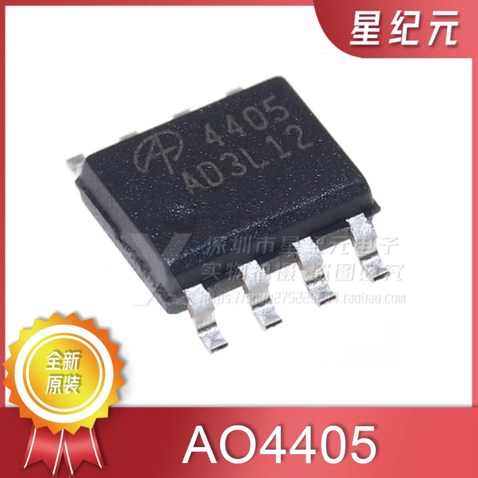 

[IN STOCK]1 Piece Original Genuine AO4405 Package SOIC-8 P-channel -30V/-6A SMD MOSFET FET