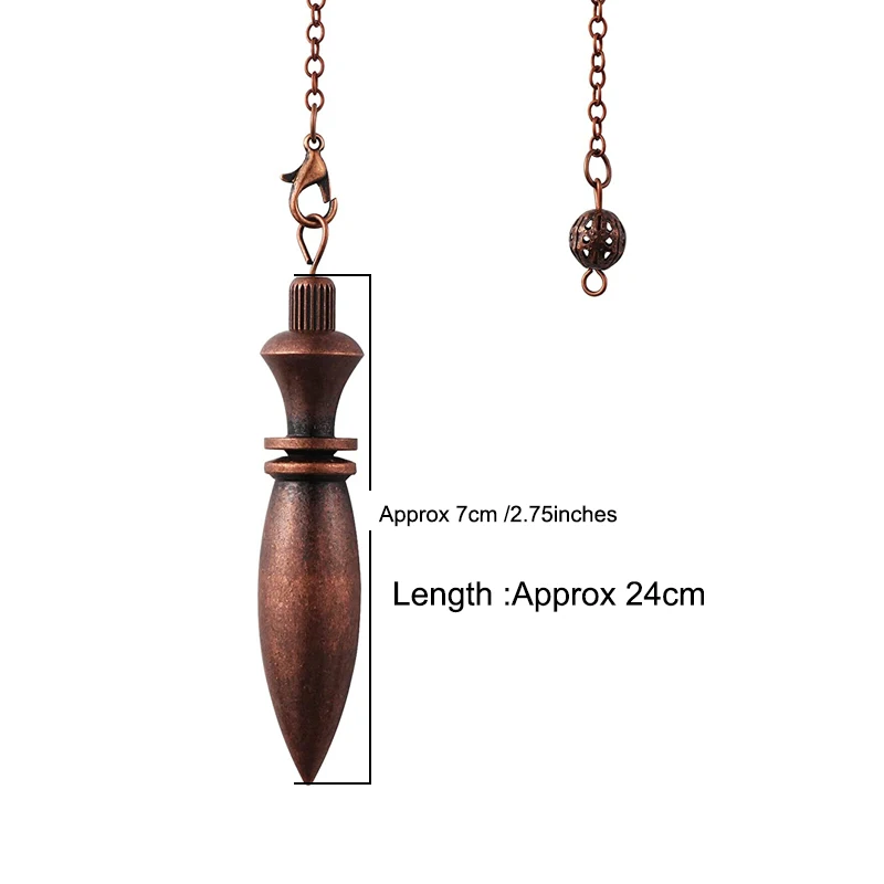 Wünschelrute Weissagung Pendel Karnak ägyptische Metall pendel Messing Anhänger Heilung schwere Wünschelrute Reiki spirituelle Pendel x019 – Detail 3
