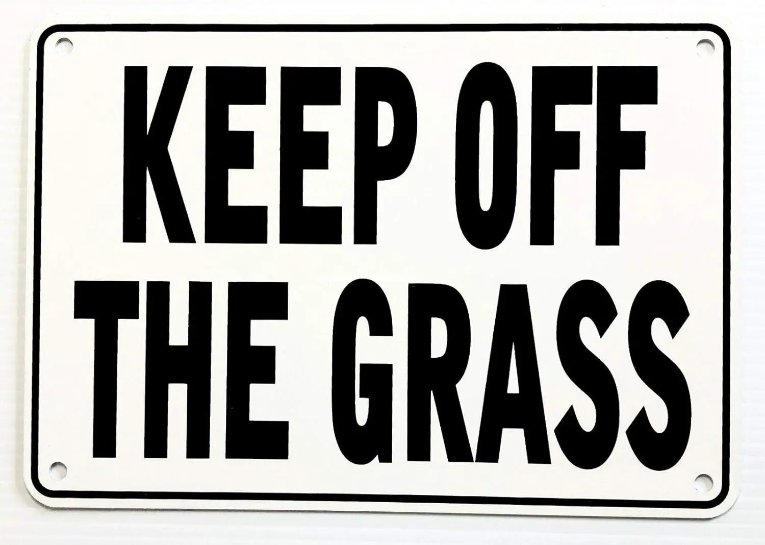 "Bitte nicht auf das Gras treten" Warnschild Metall-Wanddekoration - Aluminium