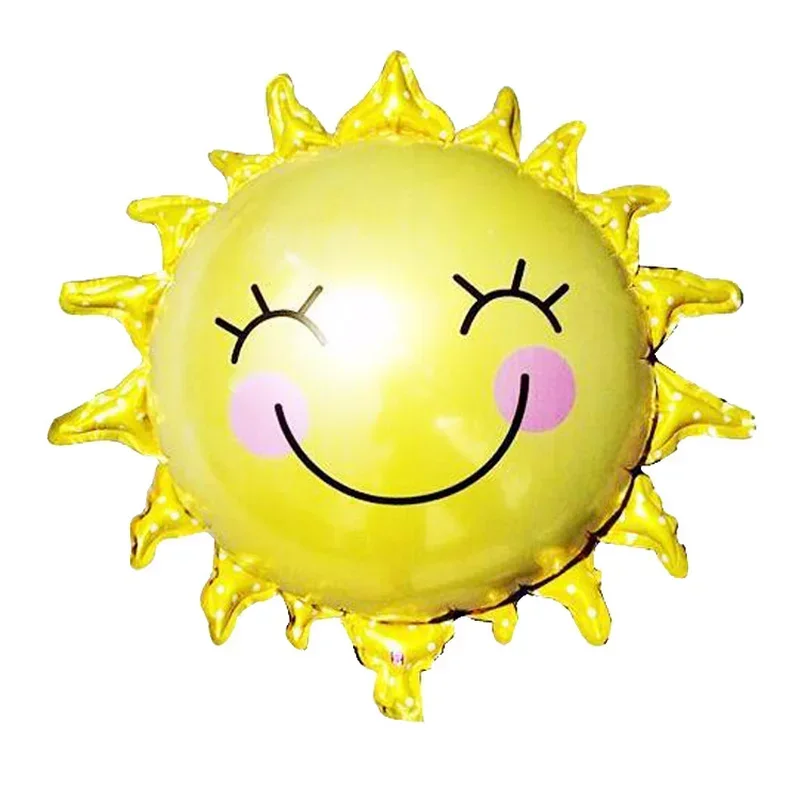 Cartoon Smiley Face Sunflower Aluminum Film Balloon Children Birthday Party Decoration Sunflower Foil Balloon Wholesale