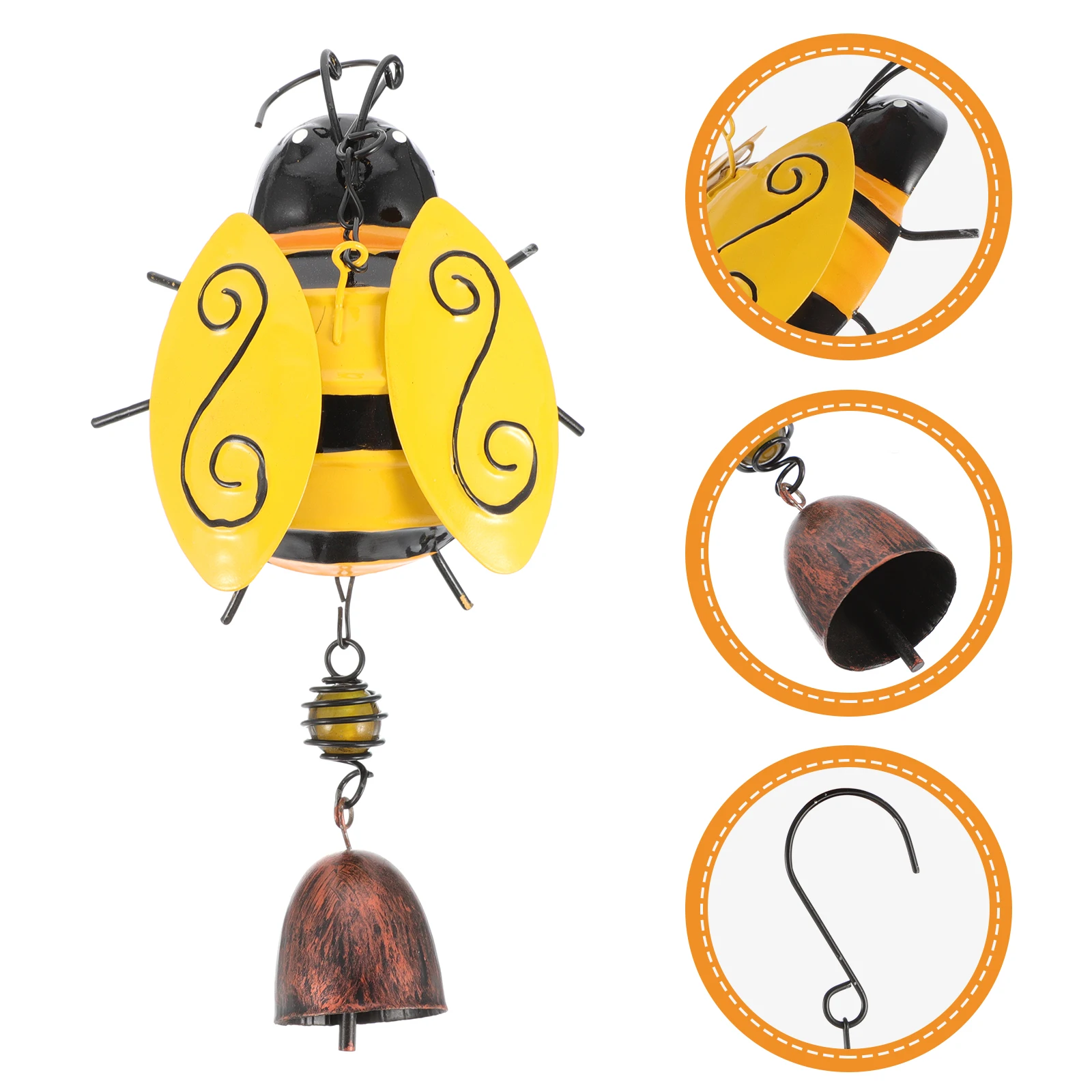 

Bee Hanging Garden Garden Hanging Home Wind Chime Bell Indoor Ornament Craft Gift Wind Bell Craft Gift