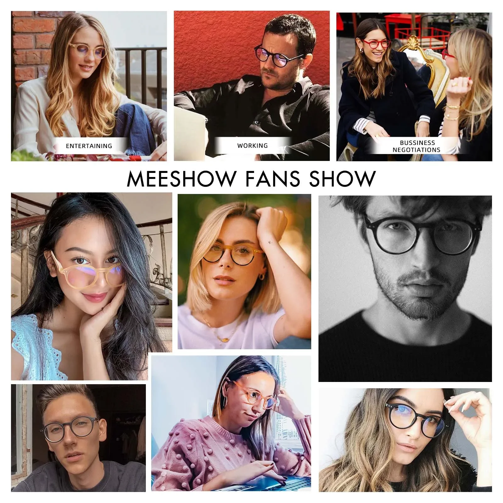 Meeshow-Lunettes de Lecture Rétro pour Homme et Femme, Accessoire à la Mode Européenne, Nouvelle Collection 2024